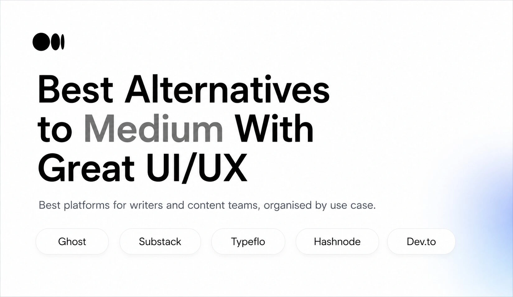 Best Alternatives to Medium With Great UX/UI (2026)