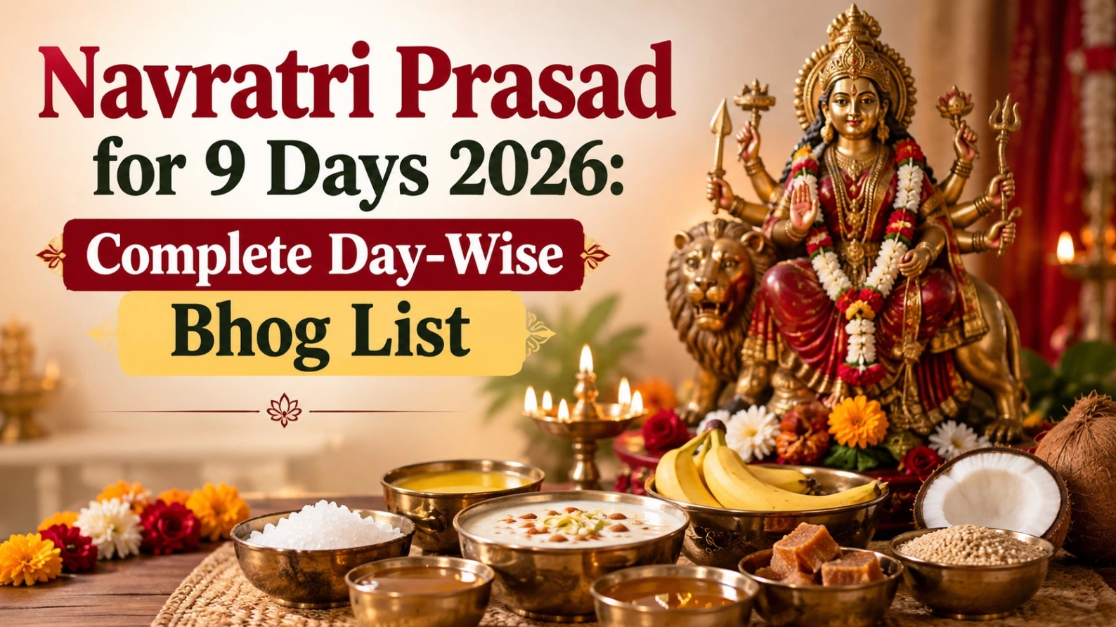 Navratri Prasad for 9 Days 2026: Complete Day-Wise Bhog List
