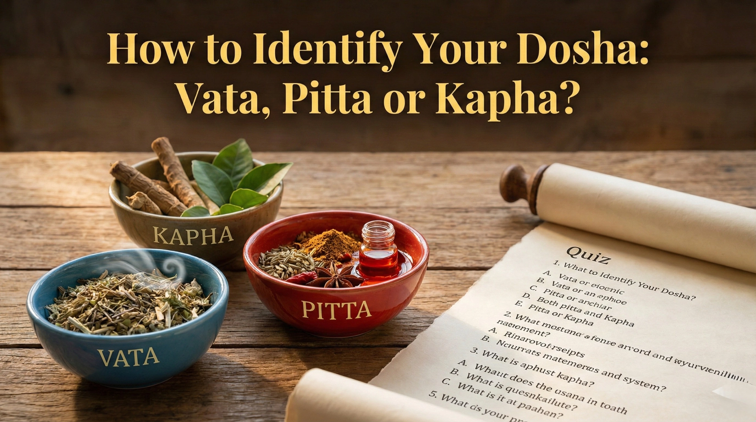 How to Identify Your Dosha: Vata, Pitta or Kapha?