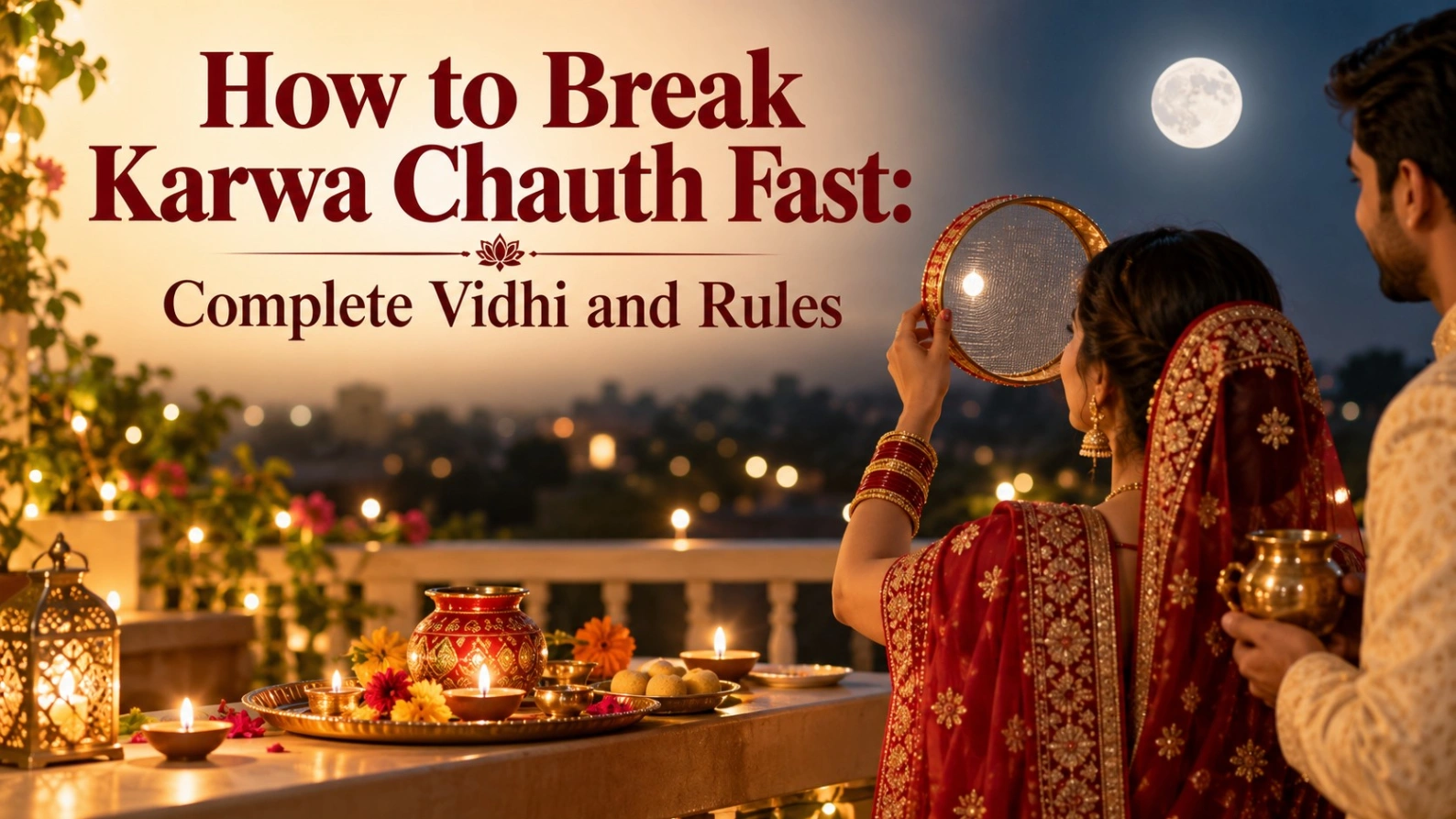 How to Break Karwa Chauth Fast :-Complete Vidhi and Rules