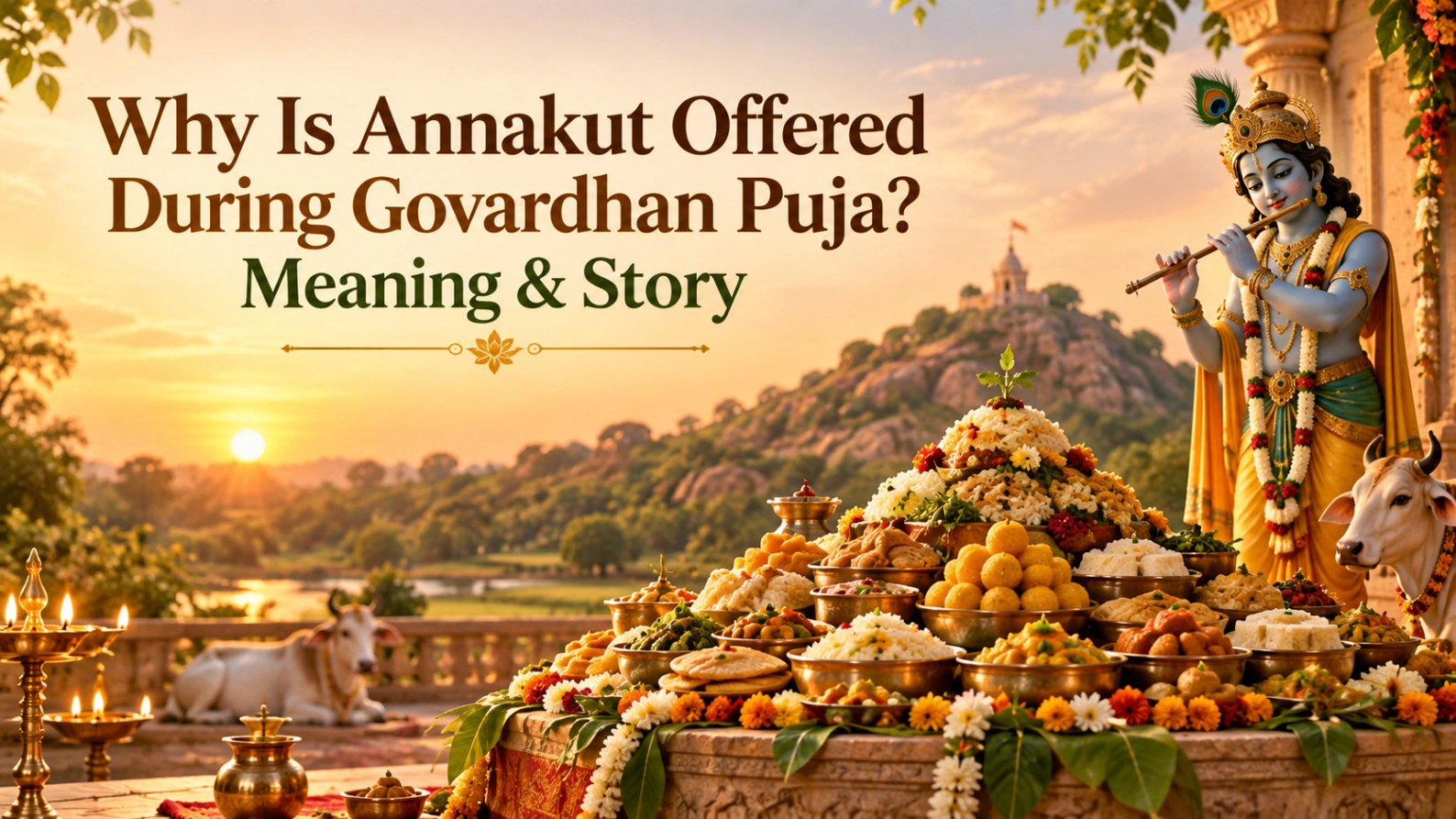 Why Is Annakut Offered During Govardhan Puja? Meaning & Story