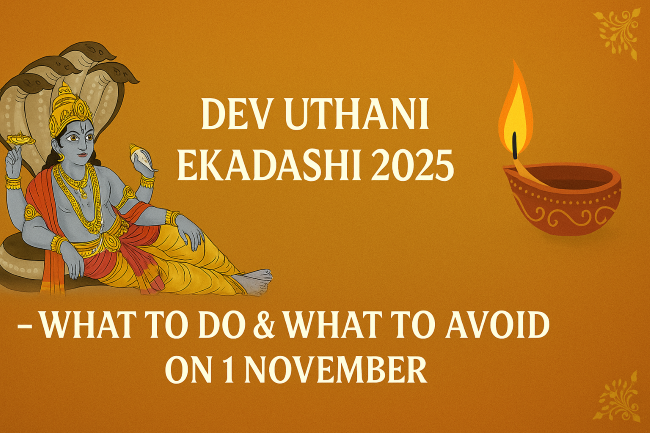 Dev Uthani Ekadashi 2025 – What To Do & What To Avoid on 1 November