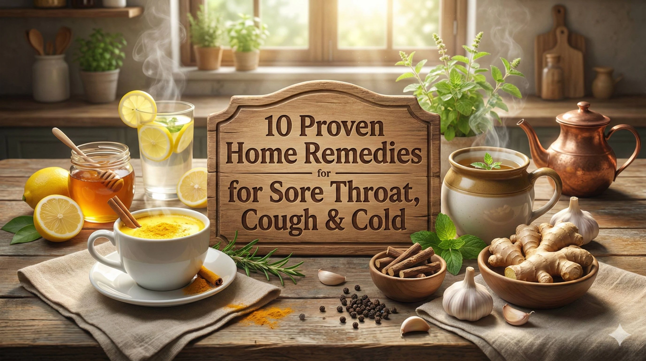 10 Proven Home Remedies for Sore Throat, Cough & Cold
