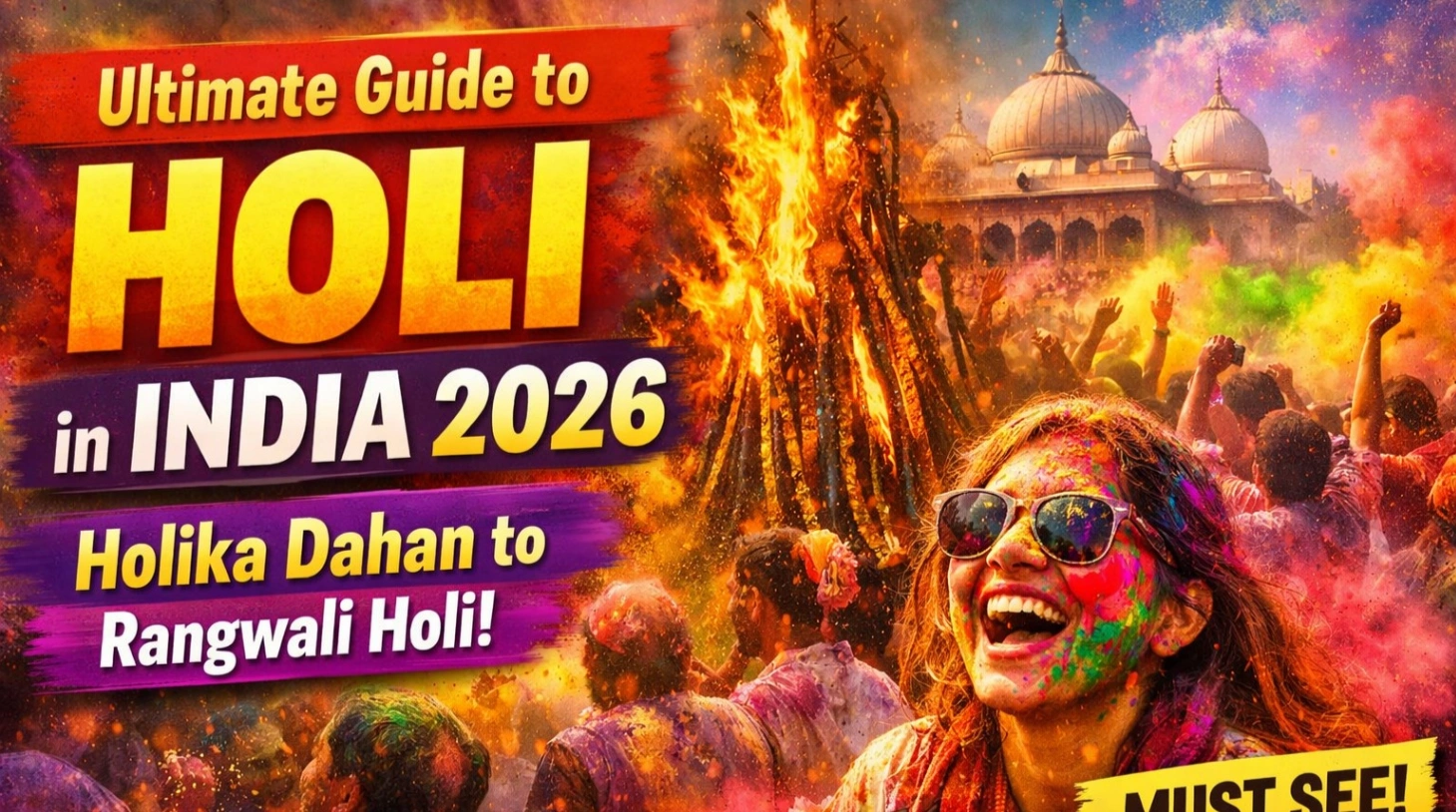 The Ultimate Guide to Celebrating Holi in India (From Holika Dahan to Rangwali Holi)