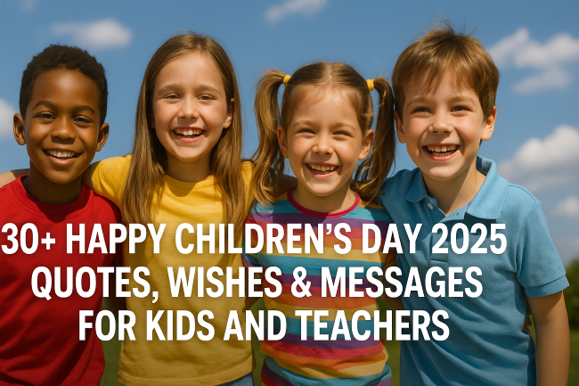 30+ Happy Children’s Day 2025 Quotes, Wishes & Messages for Kids and Teachers