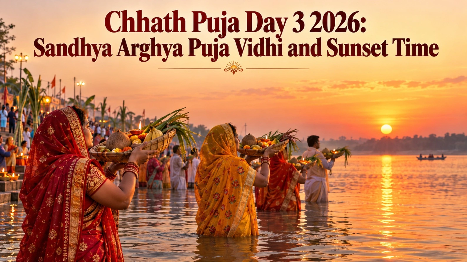 Chhath Puja Day 3: Sandhya Arghya Puja Vidhi and Sunset Time