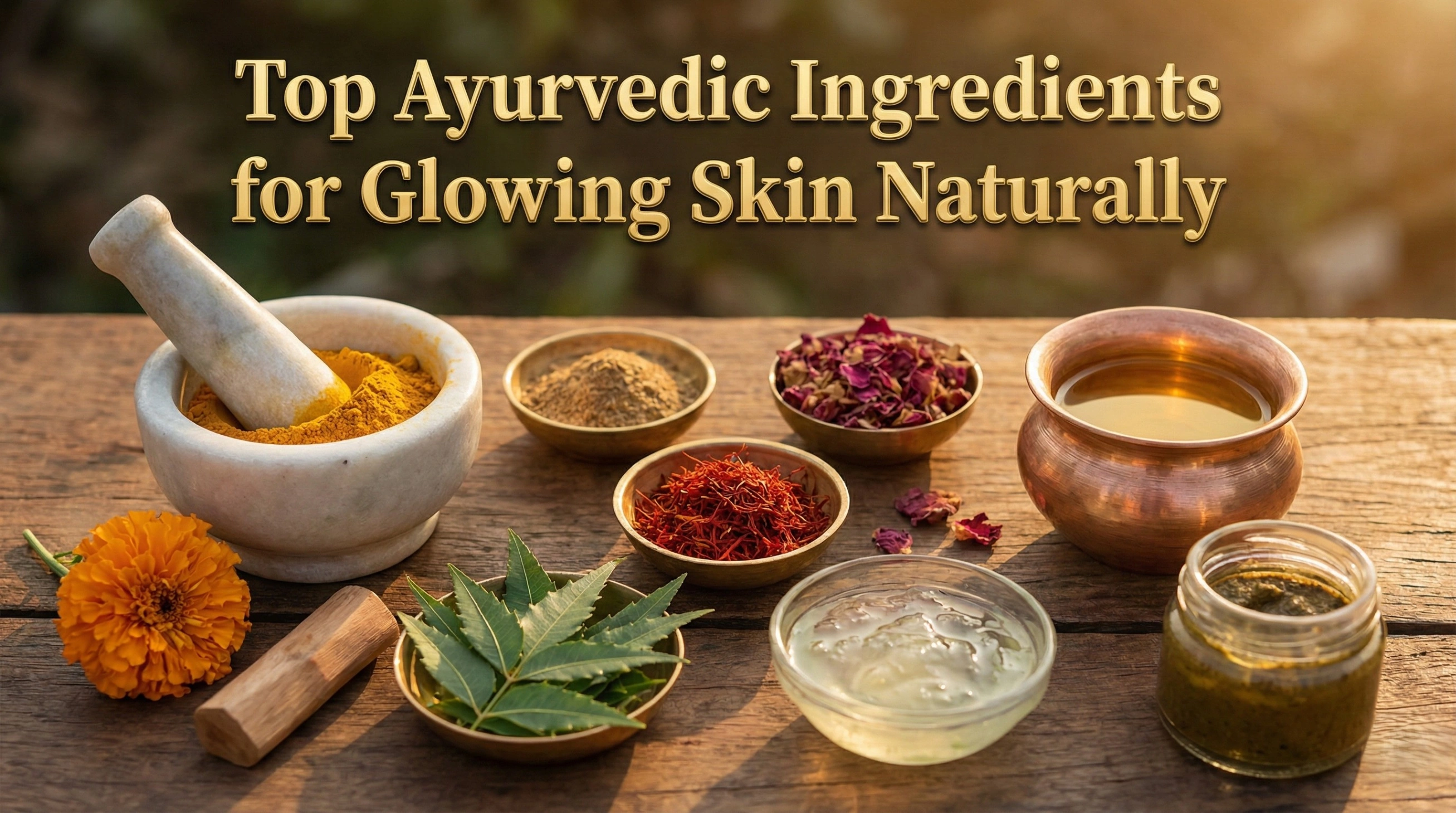 Top Ayurvedic Ingredients for Glowing Skin Naturally