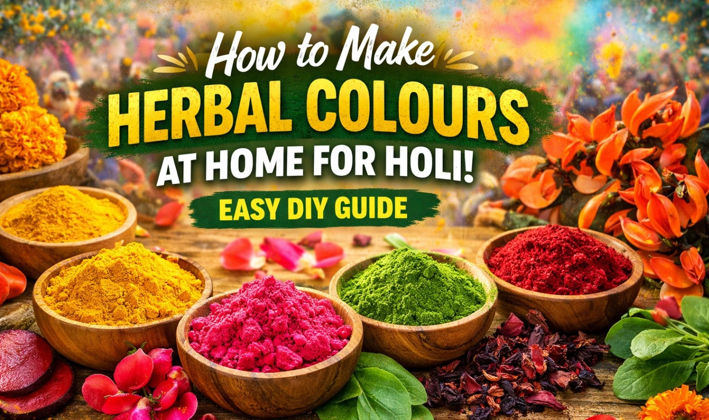 How to Make Herbal Colours at Home for Holi (Easy DIY Guide)