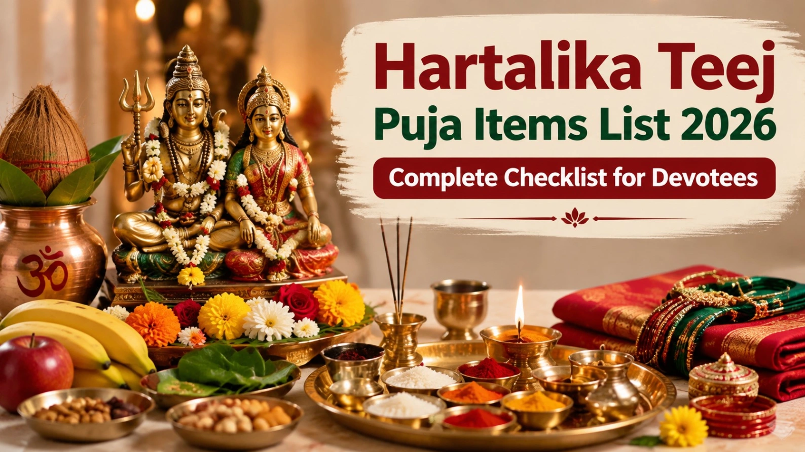 Hartalika Teej Puja Item List Complete Checklist for Devotee