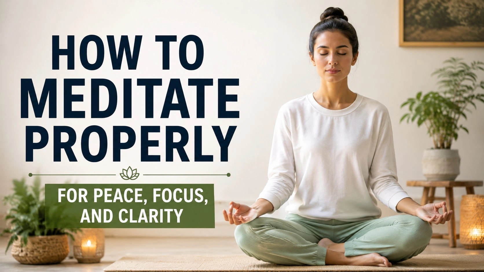 How to Meditate Properly for Peace, Focus, and Clarity