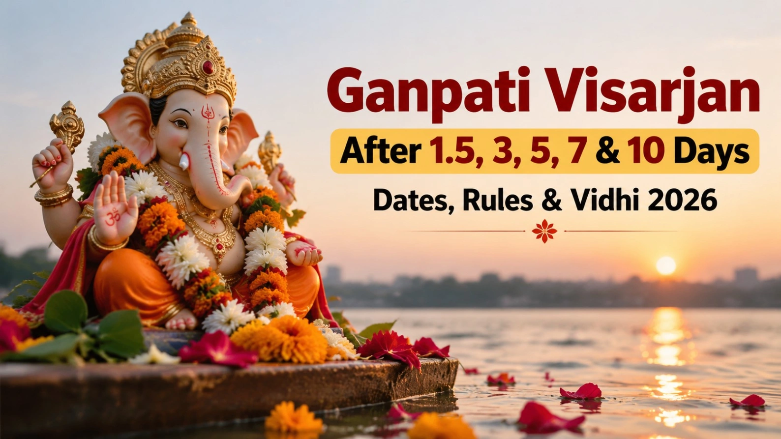 Ganpati Visarjan 1.5, 3, 5, 7 & 10 Days: Dates, Rule & Vidhi