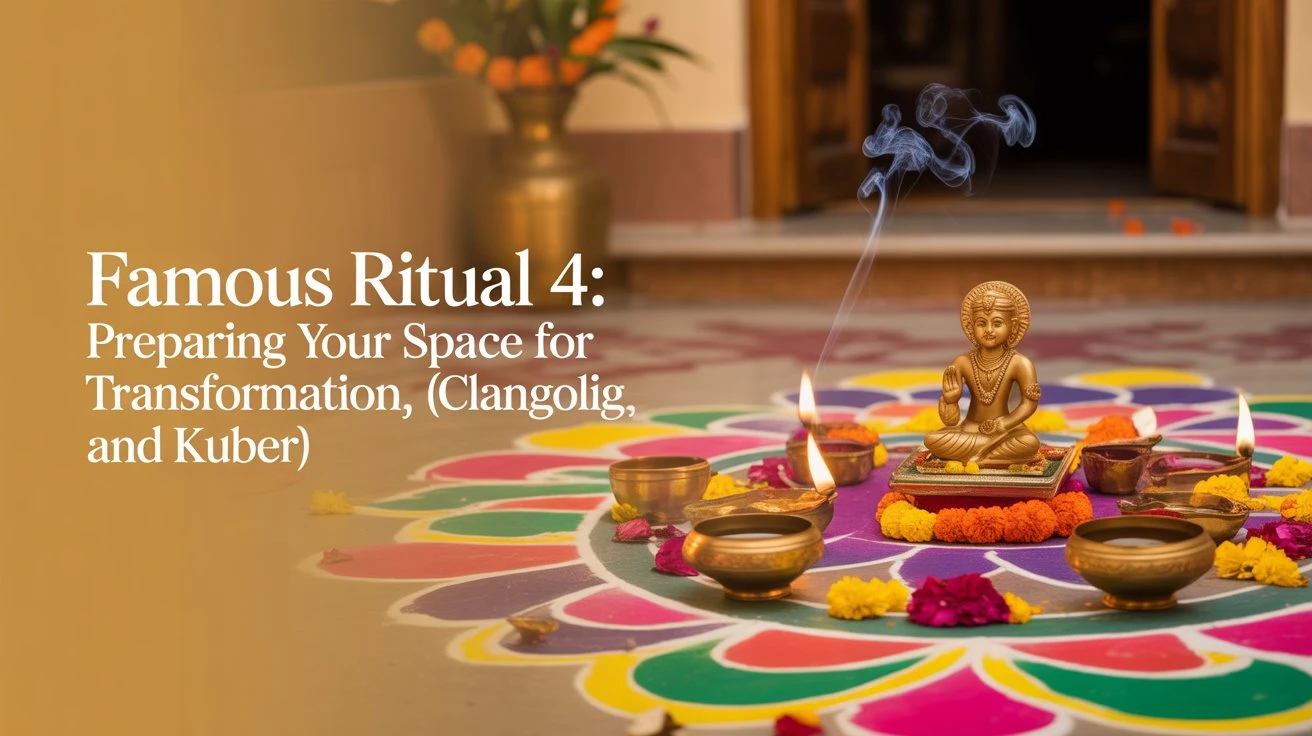 Famous Ritual 4: Preparing Your Space for Transformation (Cleaning, Rangoli, and Kuber)