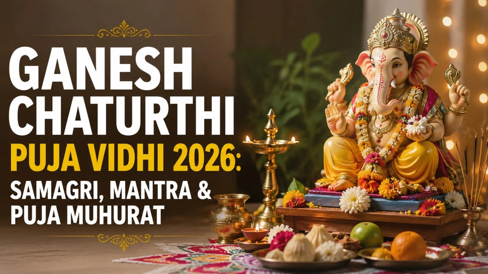 Ganesh Chaturthi Puja 2026: Samagri, Mantra & Puja Muhurat