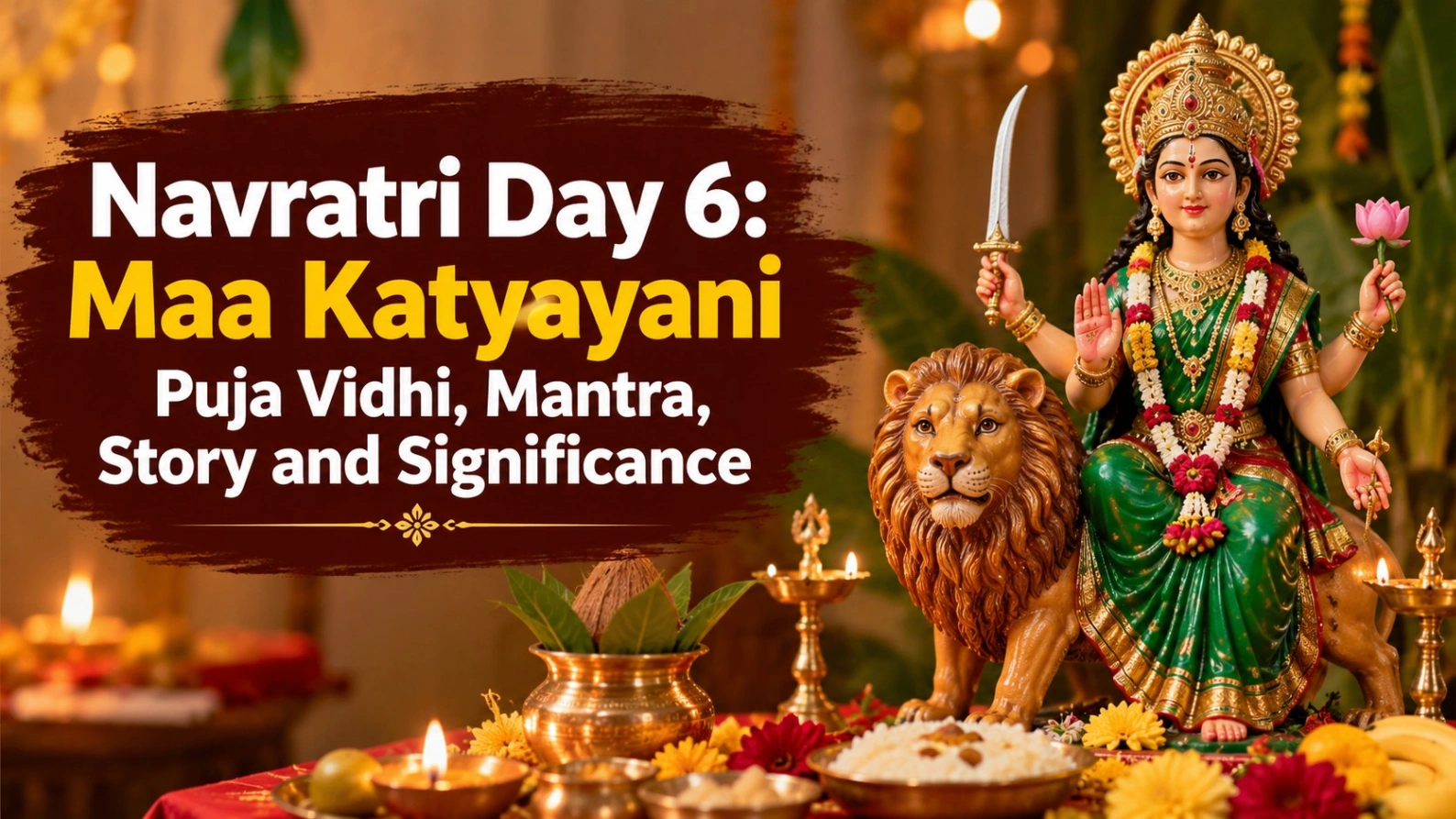 Navratri Day 6:Maa Katyayani Puja Vidhi,Story & Significance