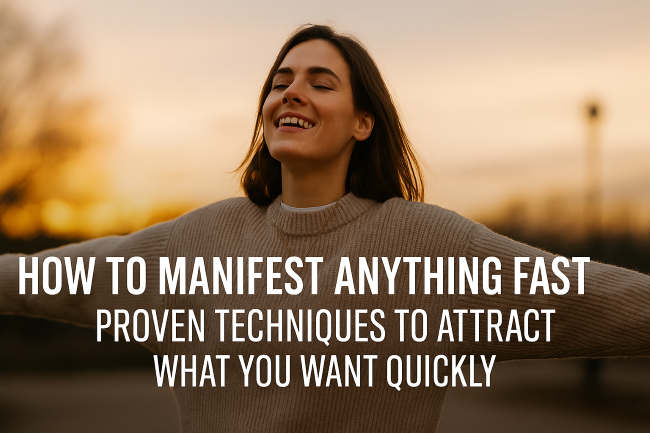 How to Manifest Anything Fast: Proven Techniques to Attract What You Want Quickly
