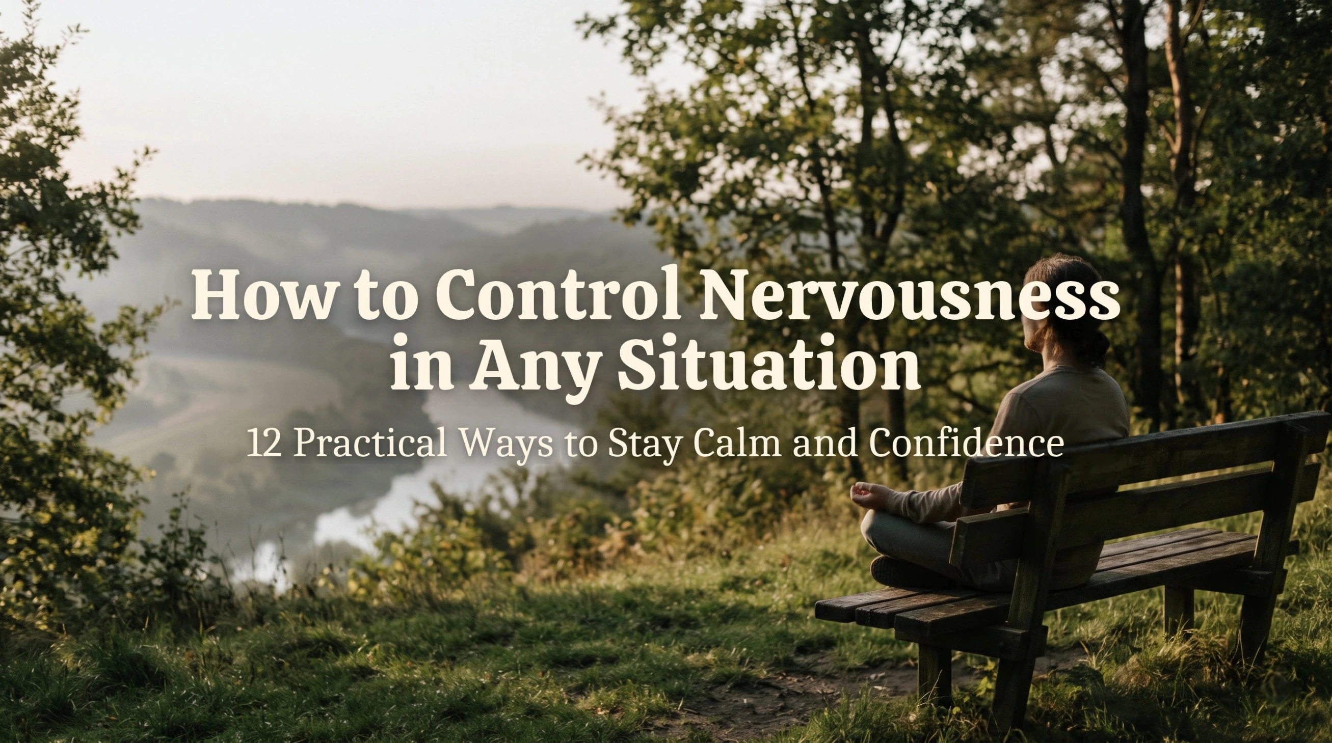 How to control nervousness in any situation using breathing exercises, mindfulness, positive self-talk, preparation, and confidence-building techniques.