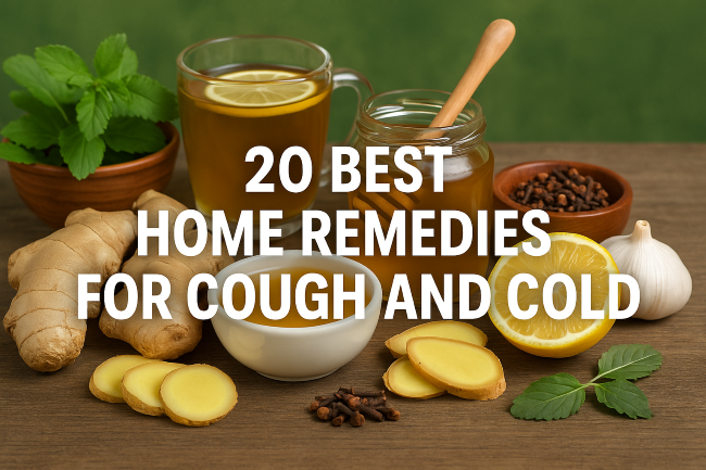 20 Best Home Remedies for Cough and Cold: Natural & Ayurvedic Relief That Works Fast