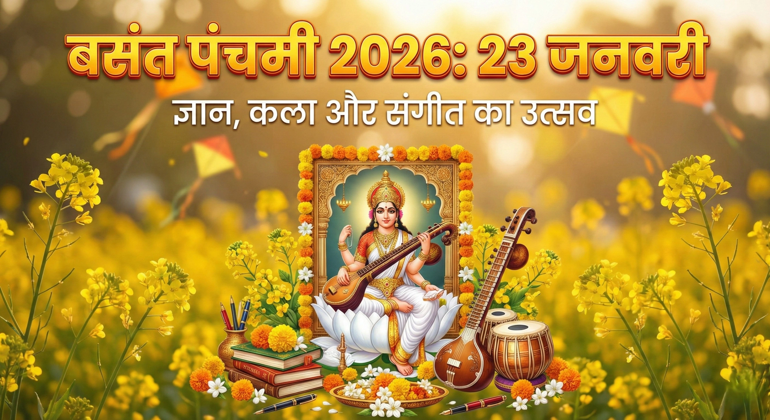 बसंत पंचमी 2026 कब है? 23 या 24 जनवरी – जानिए सही तारीख और शुभ मुहूर्त